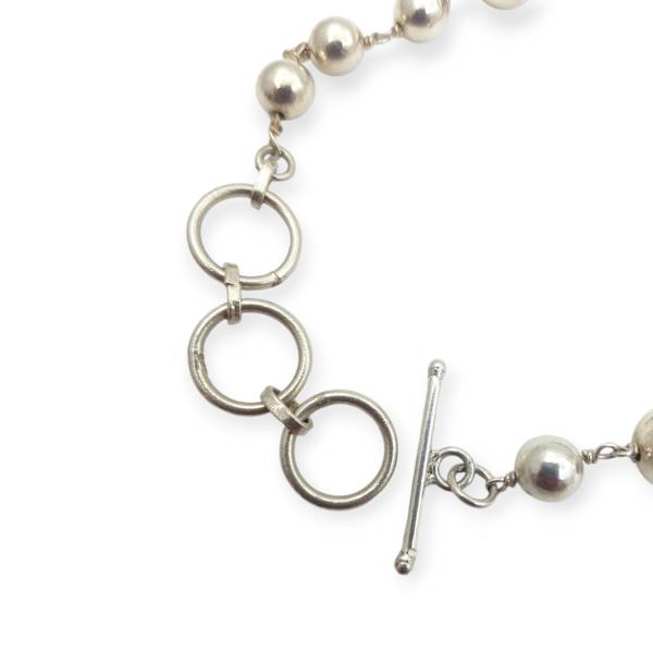 925 Sterling Silver Bracelet in Round Shape with Elegant Design